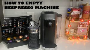 how to empty nespresso machine
